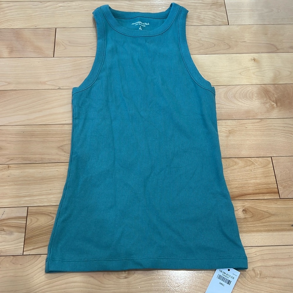 Abercrombie essentials tank top in teal